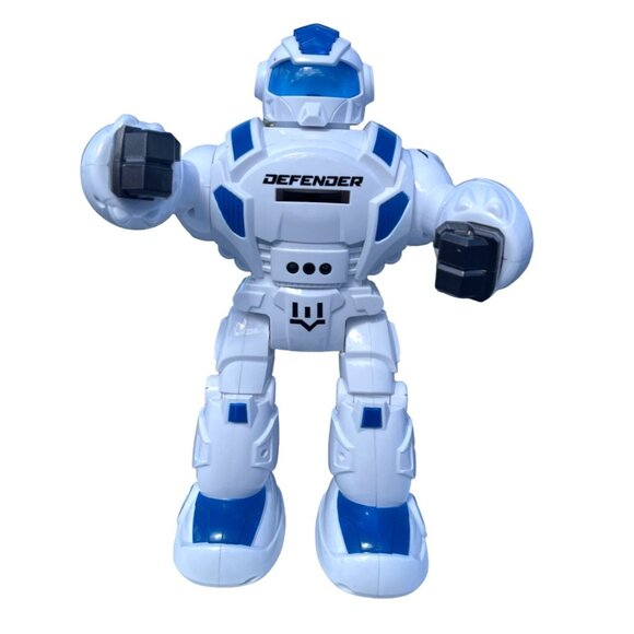 Defender Big White Dancing walking Talking Remote control Robot - Picture 1 of 8